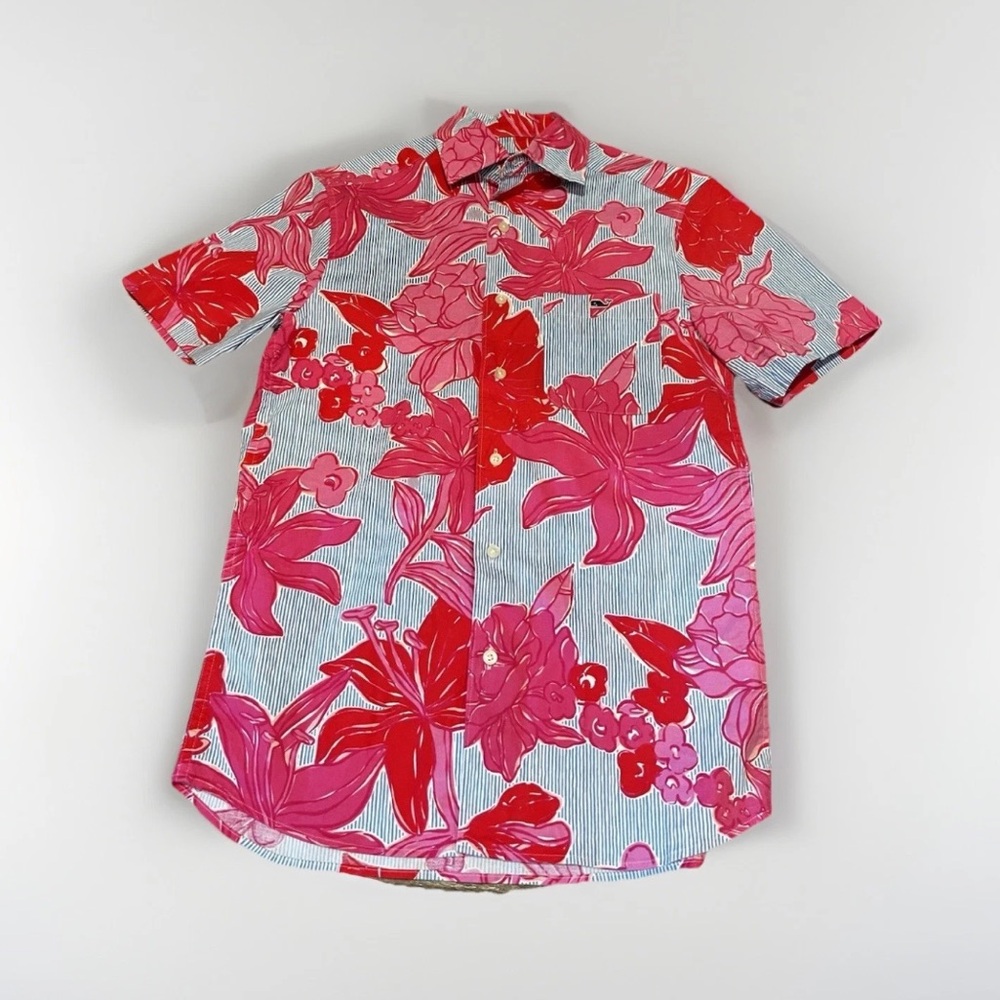 Vineyard Vines Kentucky Derby short-sleeved button-down shirt- XS - Picture 2 of 14